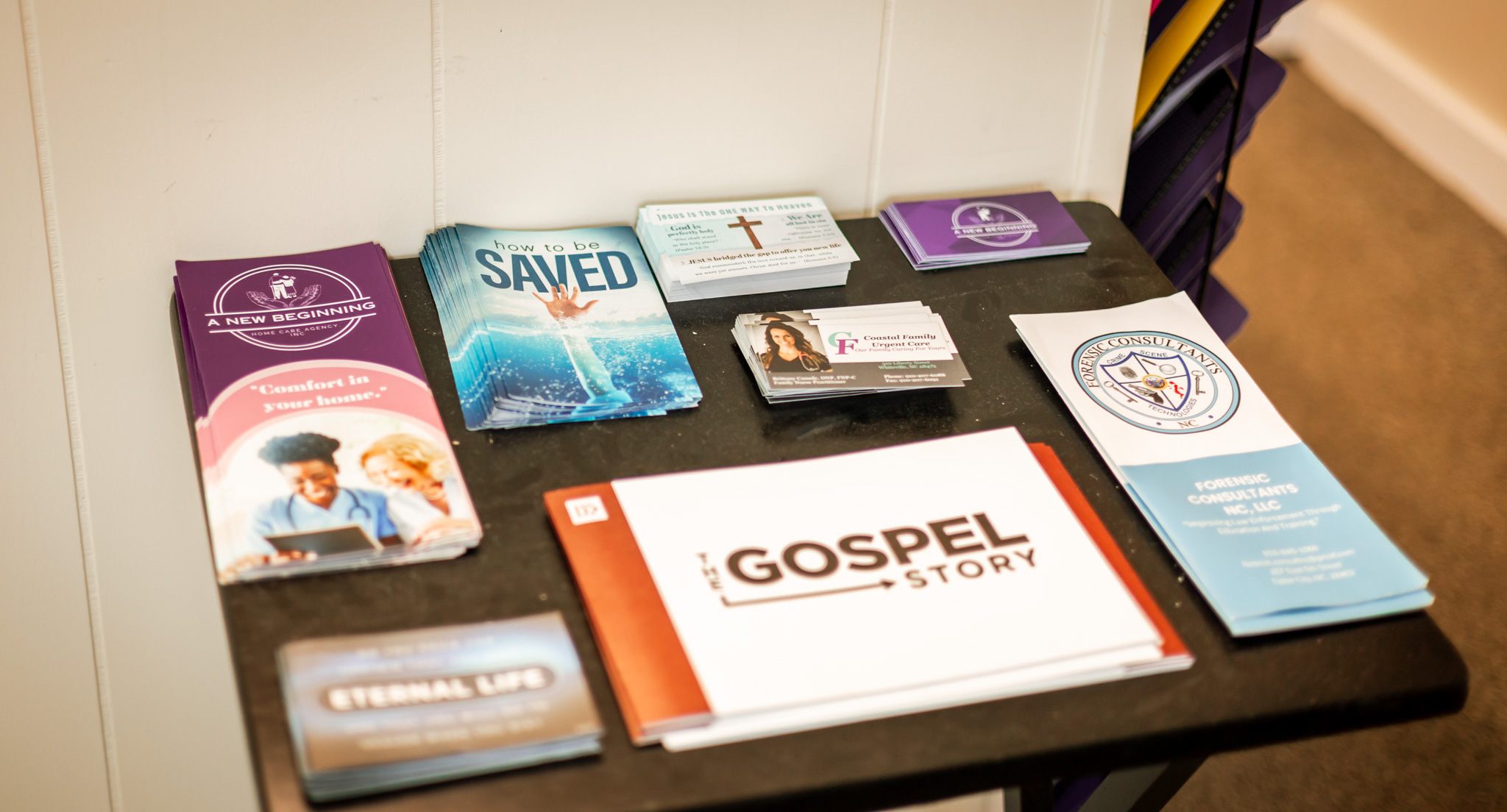 Faith-based reading materials in our office